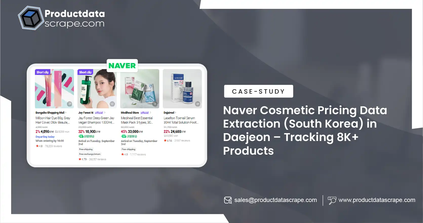 Naver Cosmetic Pricing Data Extraction (South Korea) in Daejeon – Tracking 8K+ Products-01